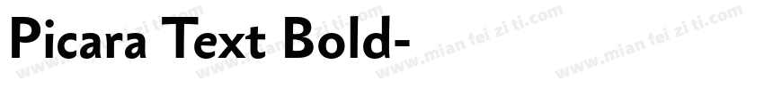 Picara Text Bold字体转换